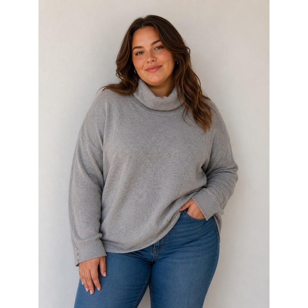 Soft Surroundings Turtleneck Sweater Minimalist Career Office Scandi Soft Girl